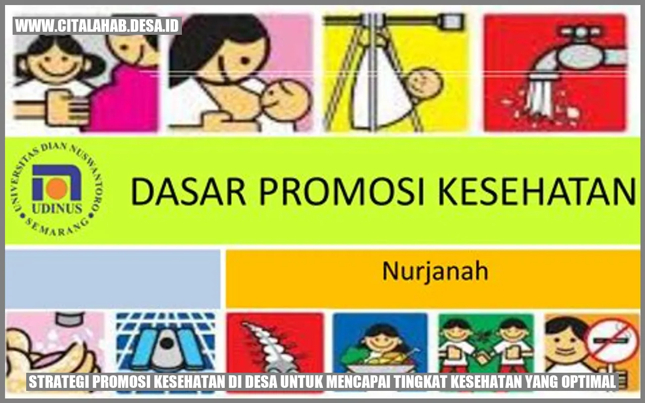 Strategi Promosi Kesehatan di Desa untuk Mencapai Tingkat Kesehatan yang Optimal